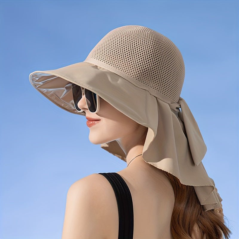 Merella Sunshade — Breathable Mesh Sunhat with Neck Shawl Protection (Beige ) - | Zavonix