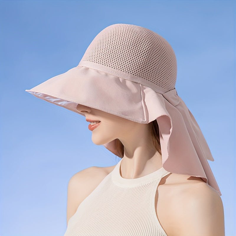 Merella Sunshade — Breathable Mesh Sunhat with Neck Shawl Protection (Pink ) - | Zavonix