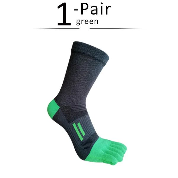 Men's Breathable Toe Socks — Cotton - Poly Blend with Odor Control (4 Pairs black ) - | Zavonix