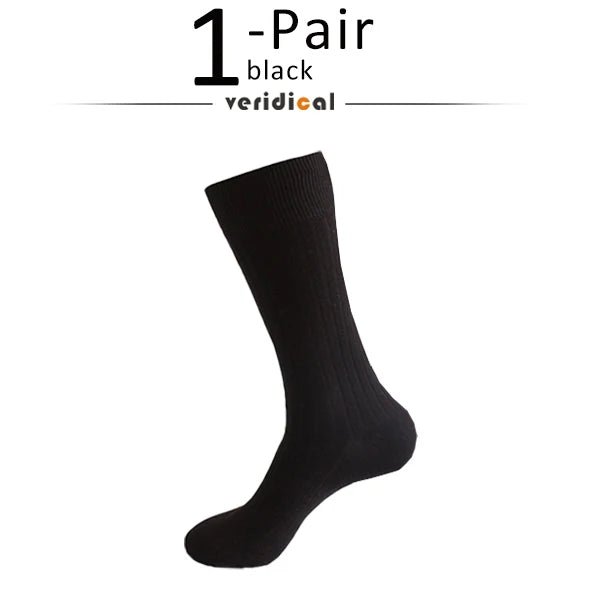 Men's Business Socks — High Tube Cotton Blend for All - Day Comfort (black ) - | Zavonix