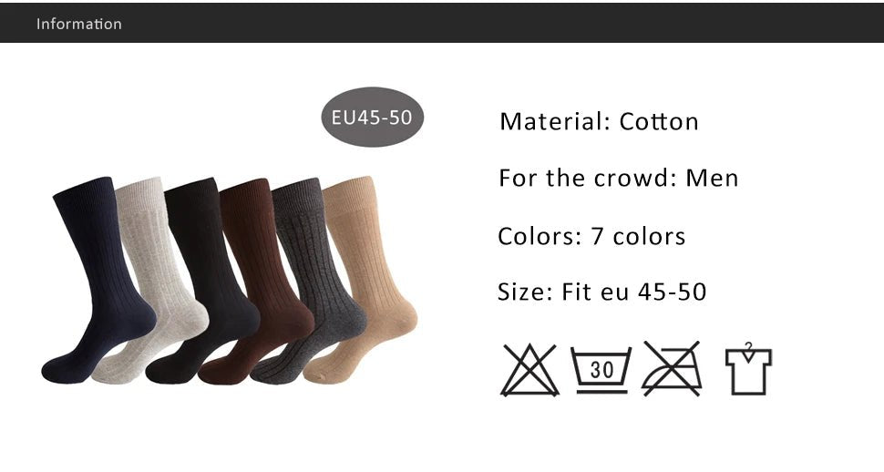 Men's Business Socks — High Tube Cotton Blend for All - Day Comfort (Brown ) - | Zavonix