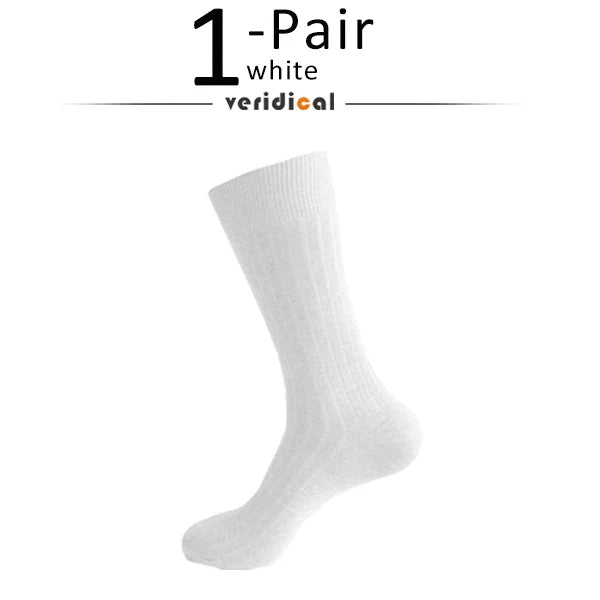 Men's Business Socks — High Tube Cotton Blend for All - Day Comfort (WHITE ) - | Zavonix