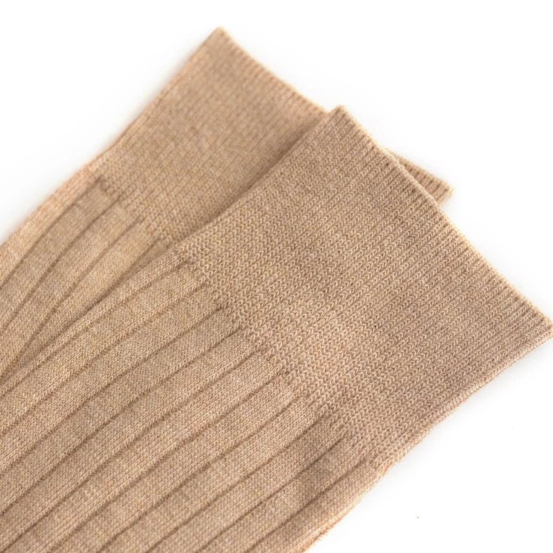Men's Business Socks — High Tube Cotton Blend for All - Day Comfort (Brown ) - | Zavonix