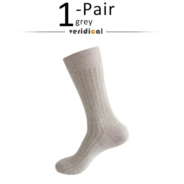 Men's Business Socks — High Tube Cotton Blend for All - Day Comfort (GRAY ) - | Zavonix