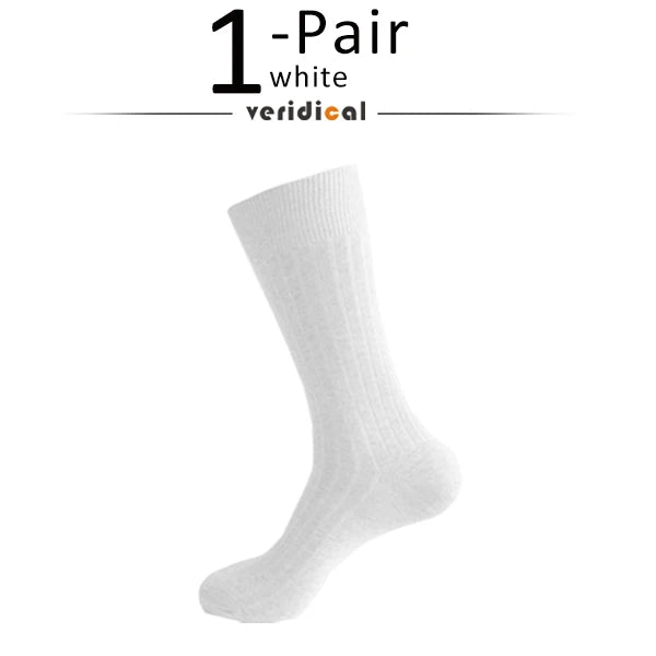 Men's Business Socks — High Tube Cotton Blend for All - Day Comfort (WHITE ) - | Zavonix