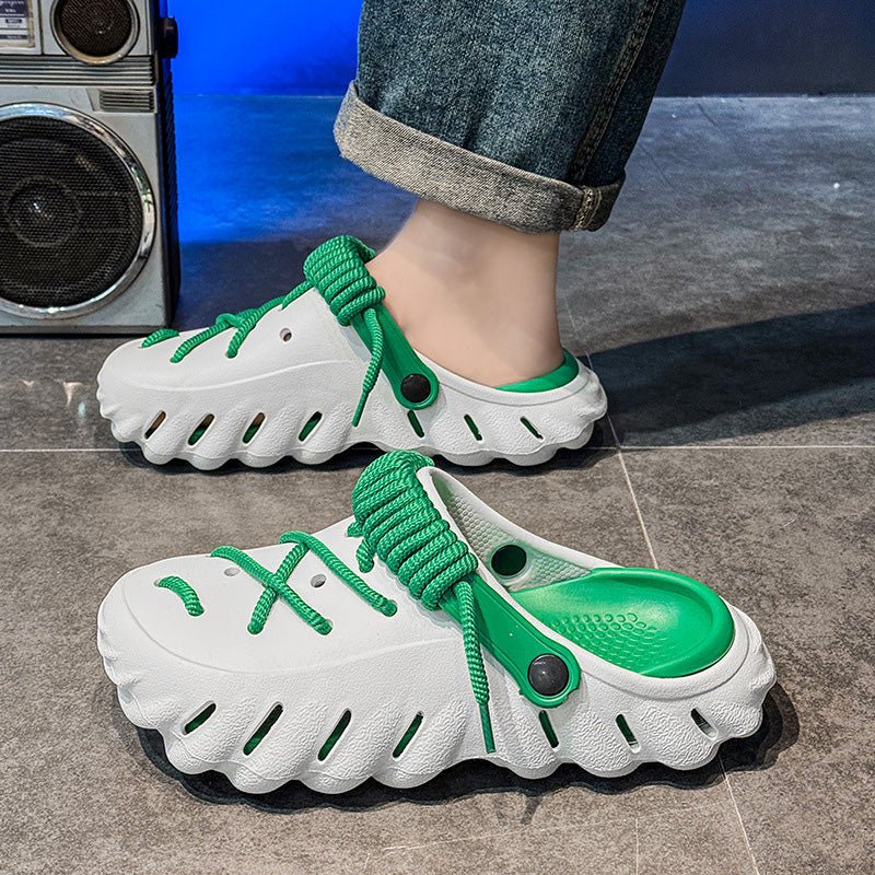 Men’s Comfortable Breathable Clogs Shoes(50% OFF) (Green 36) - Men Shoes | Zavonix