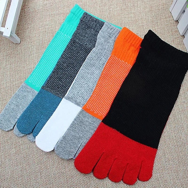 Men's Knit Toe Socks — Breathable Moisture - Wicking Casual Socks (5 Pairs dark grey ) - | Zavonix