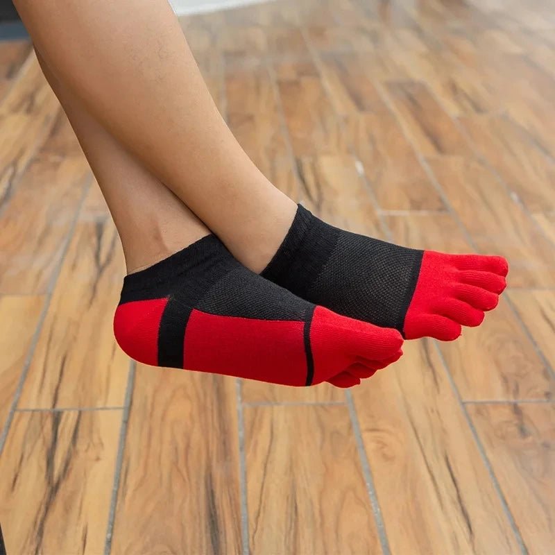 Men's Knit Toe Socks — Breathable Moisture - Wicking Casual Socks (5 Pairs dark grey ) - | Zavonix