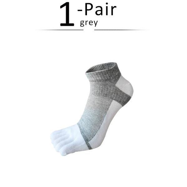 Men's Knit Toe Socks — Breathable Moisture - Wicking Casual Socks (GRAY ) - | Zavonix