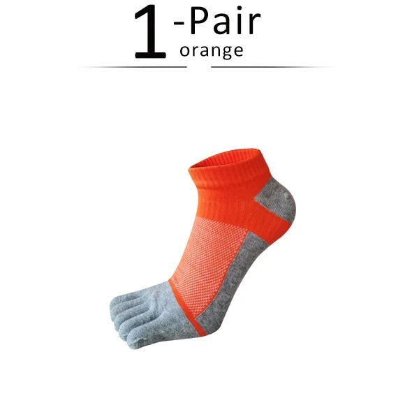 Men's Knit Toe Socks — Breathable Moisture - Wicking Casual Socks (Orange ) - | Zavonix