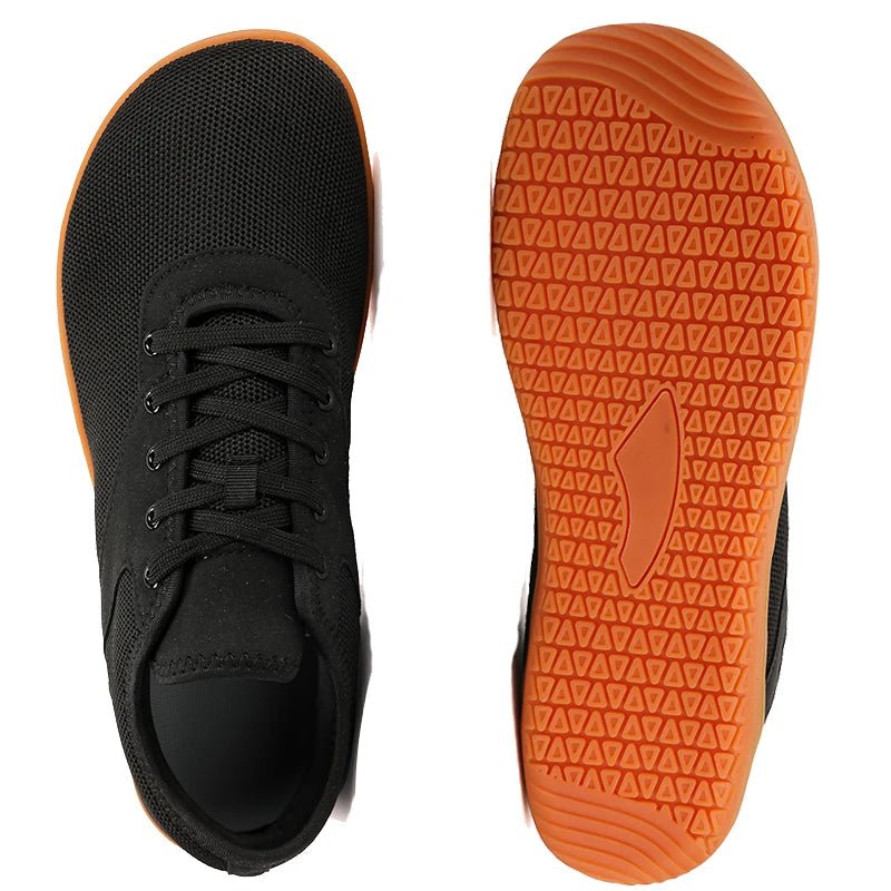 Men's Lightweight Breathable Cotton Lace - Up Shoes with EVA Sole (A038 Black 46) - | Zavonix