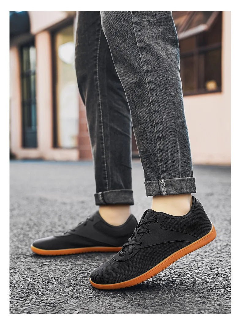 Men's Lightweight Breathable Cotton Lace - Up Shoes with EVA Sole - Zavonix