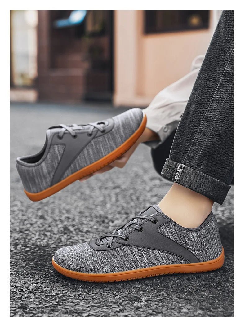 Men's Lightweight Breathable Cotton Lace - Up Shoes with EVA Sole (black 46) - | Zavonix