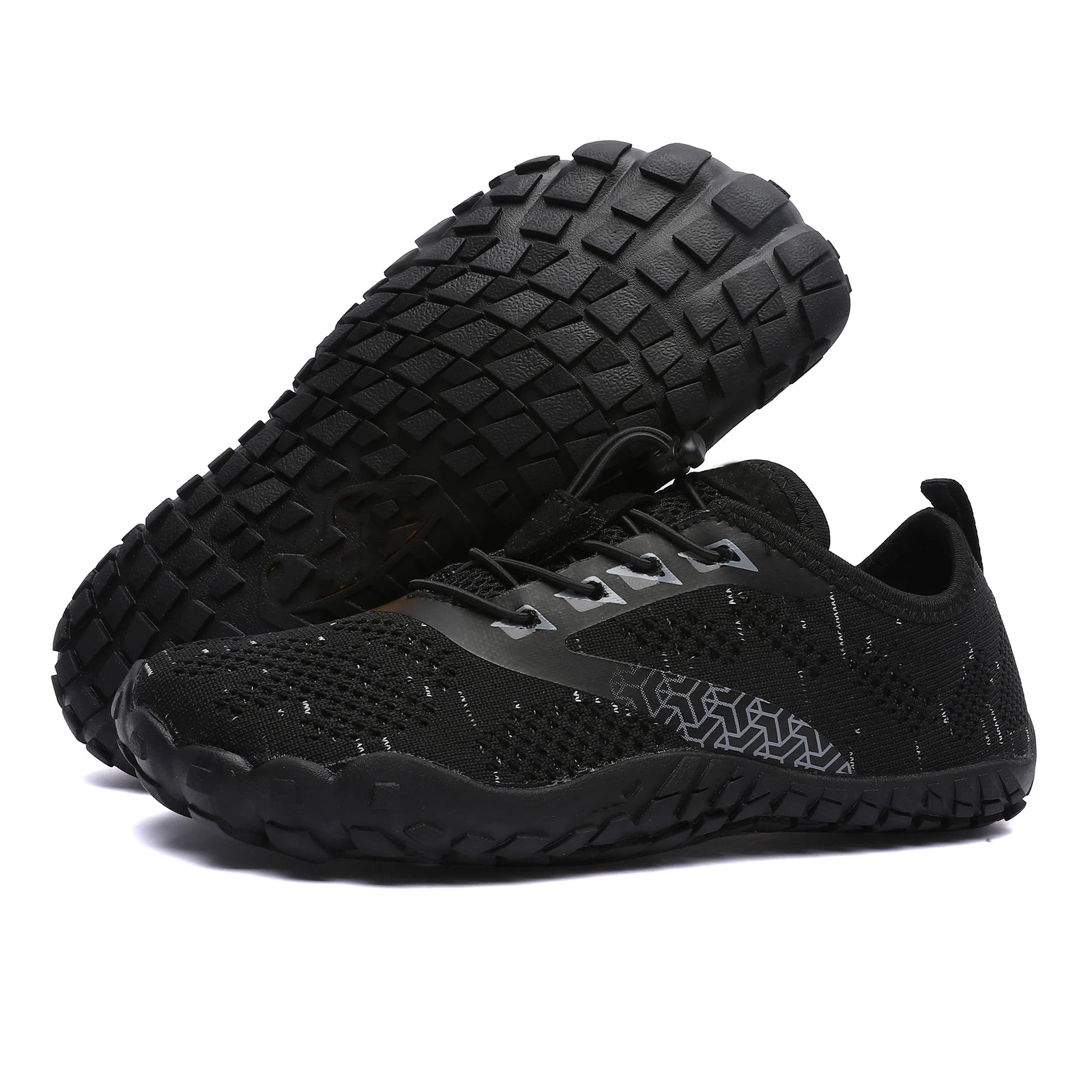 Men's Lightweight Breathable Cotton Lace - Up Shoes with EVA Sole (black 46) - | Zavonix