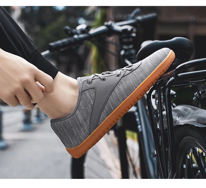Men's Lightweight Breathable Cotton Lace - Up Shoes with EVA Sole (black 46) - | Zavonix