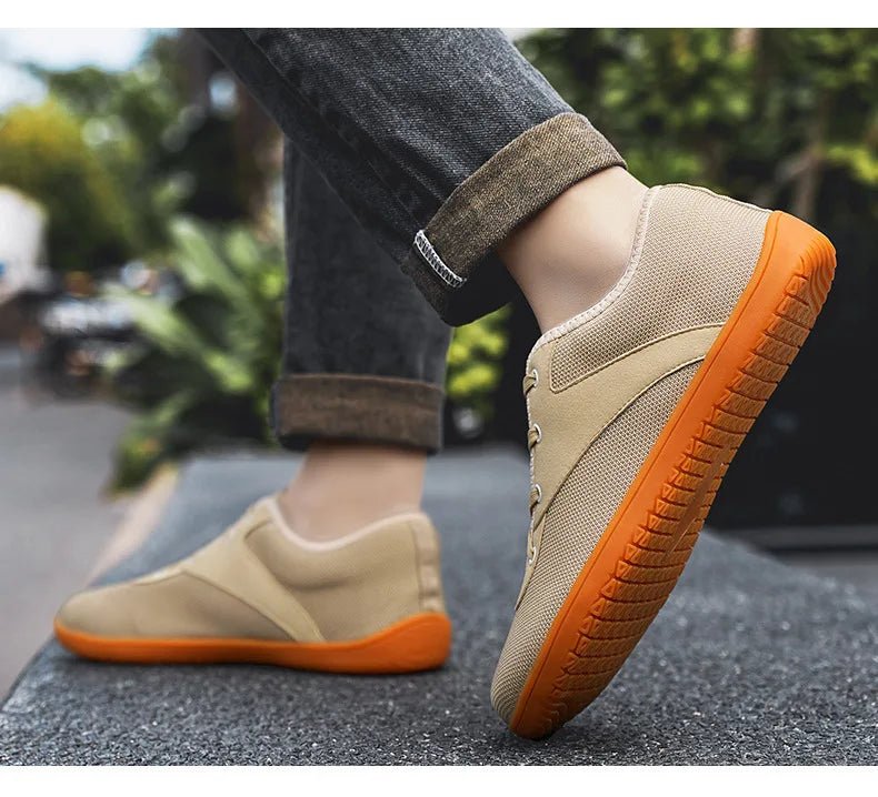 Men's Lightweight Breathable Cotton Lace - Up Shoes with EVA Sole - Zavonix