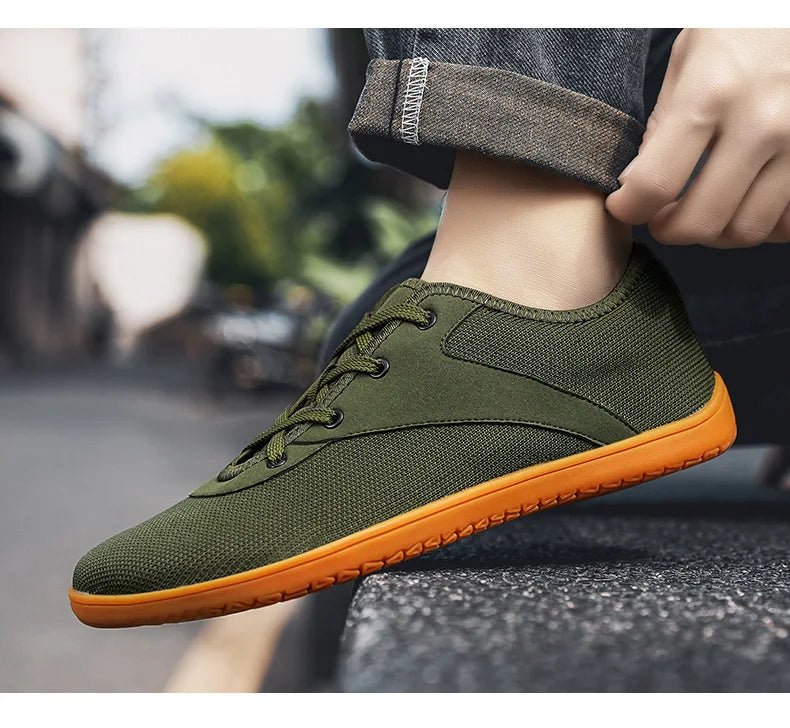 Men's Lightweight Breathable Cotton Lace - Up Shoes with EVA Sole (black 46) - | Zavonix