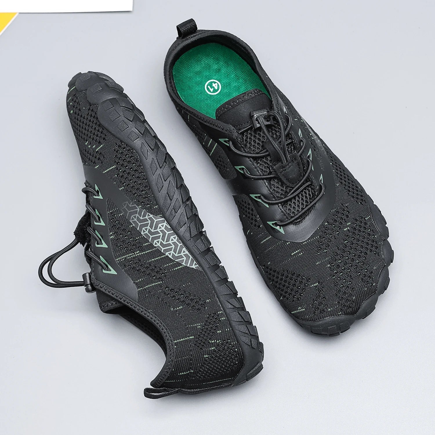 Men's Lightweight Breathable Cotton Lace - Up Shoes with EVA Sole (green 44) - | Zavonix