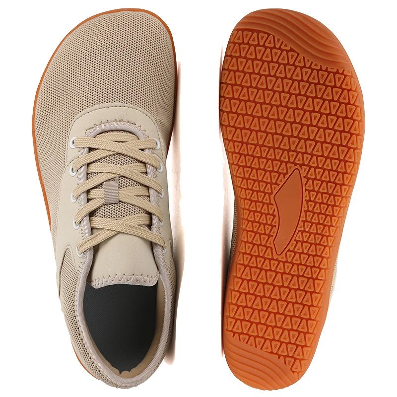 Men's Lightweight Breathable Cotton Lace - Up Shoes with EVA Sole (Khaki 46) - | Zavonix