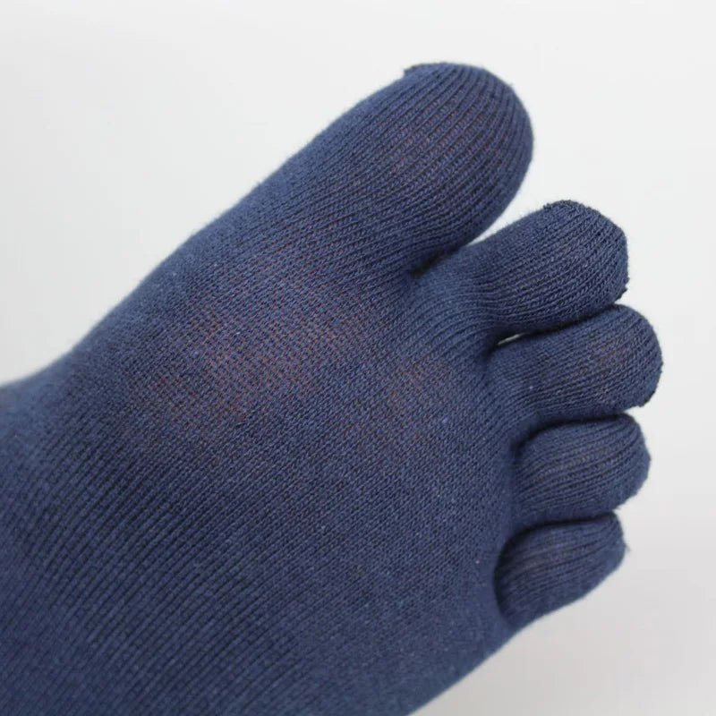 Men's Toe Socks — Breathable Ankle Socks with Moisture Control (Navy Blue ) - | Zavonix
