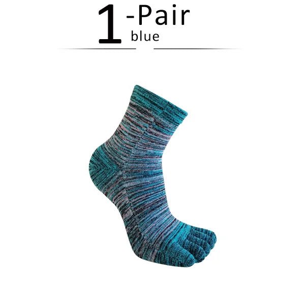Men's Toe Socks — Breathable Moisture - Wicking Sport Socks (Blue ) - | Zavonix