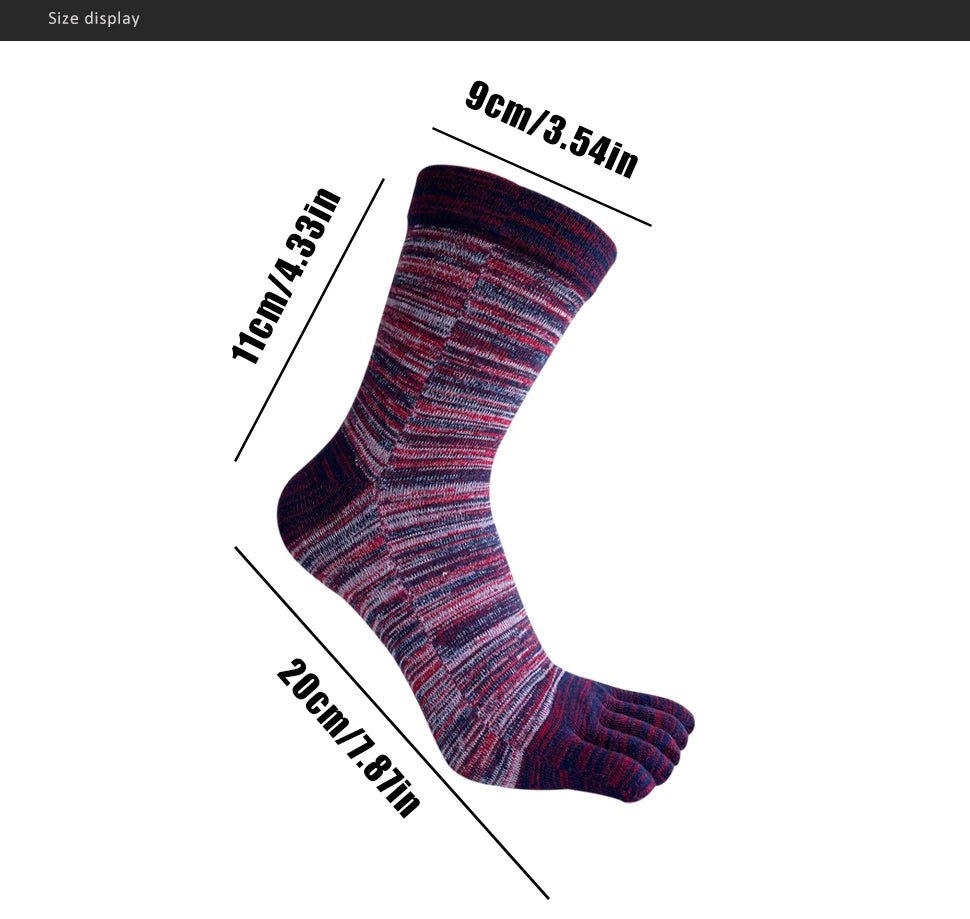 Men's Toe Socks — Breathable Moisture - Wicking Sport Socks (PURPLE ) - | Zavonix