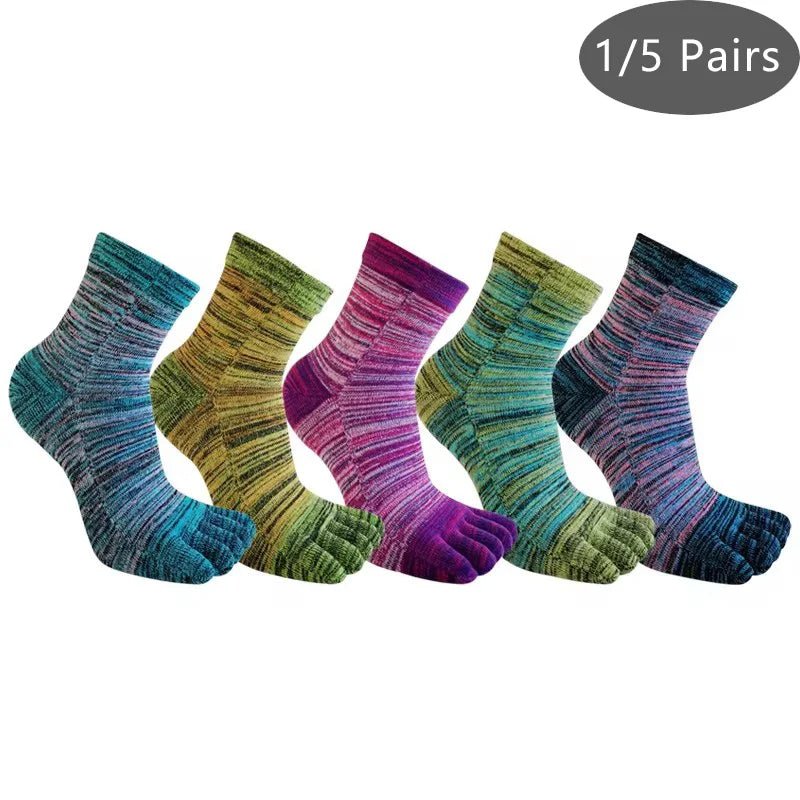 Men's Toe Socks — Breathable Moisture - Wicking Sport Socks (PURPLE ) - | Zavonix