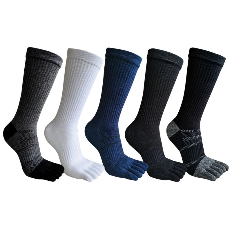 Men's Toe Socks — Breathable Sports Socks with Zero Friction Design (Navy Blue EU39 - 44) - | Zavonix