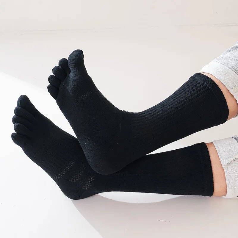 Men's Toe Socks — Breathable Sports Socks with Zero Friction Design (Navy Blue EU39 - 44) - | Zavonix