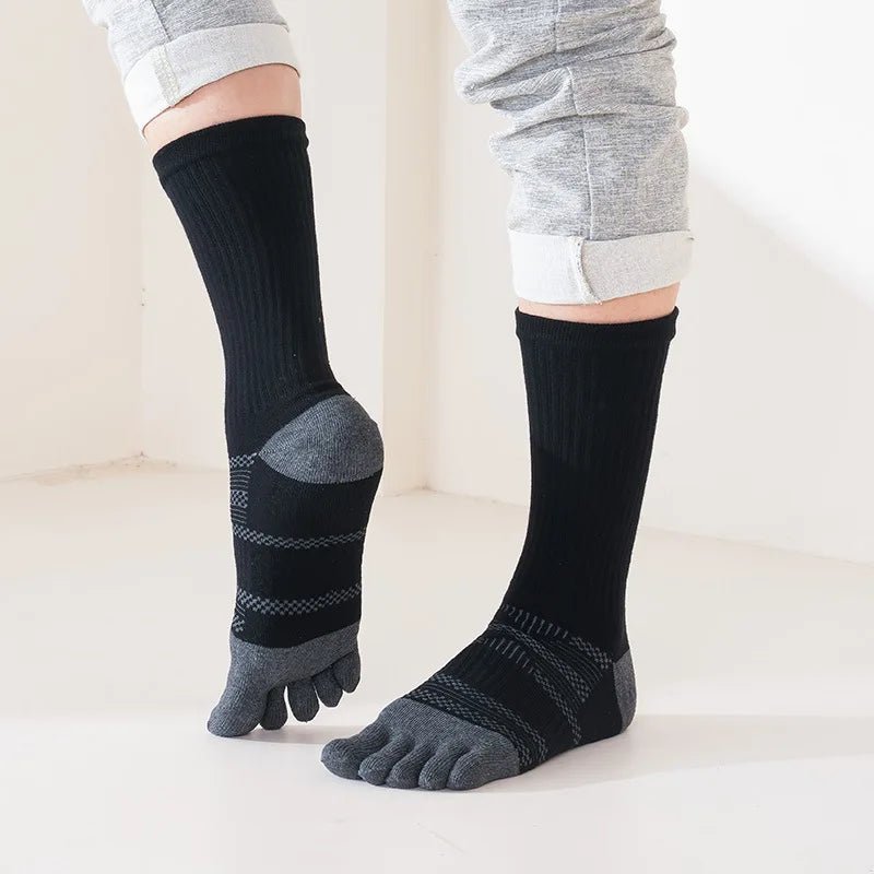 Men's Toe Socks — Breathable Sports Socks with Zero Friction Design (Navy Blue EU39 - 44) - | Zavonix