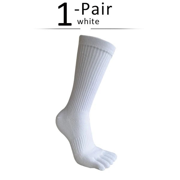 Men's Toe Socks — Breathable Sports Socks with Zero Friction Design (WHITE EU39 - 44) - | Zavonix