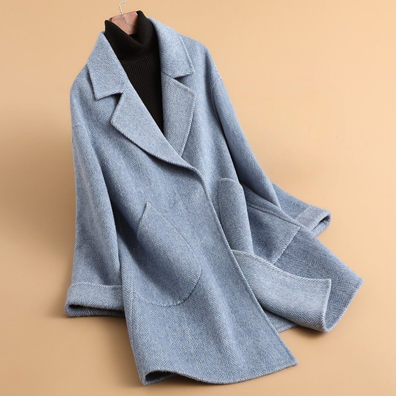 MERINO WOOL LONGCOAT (Red XS) - | Zavonix