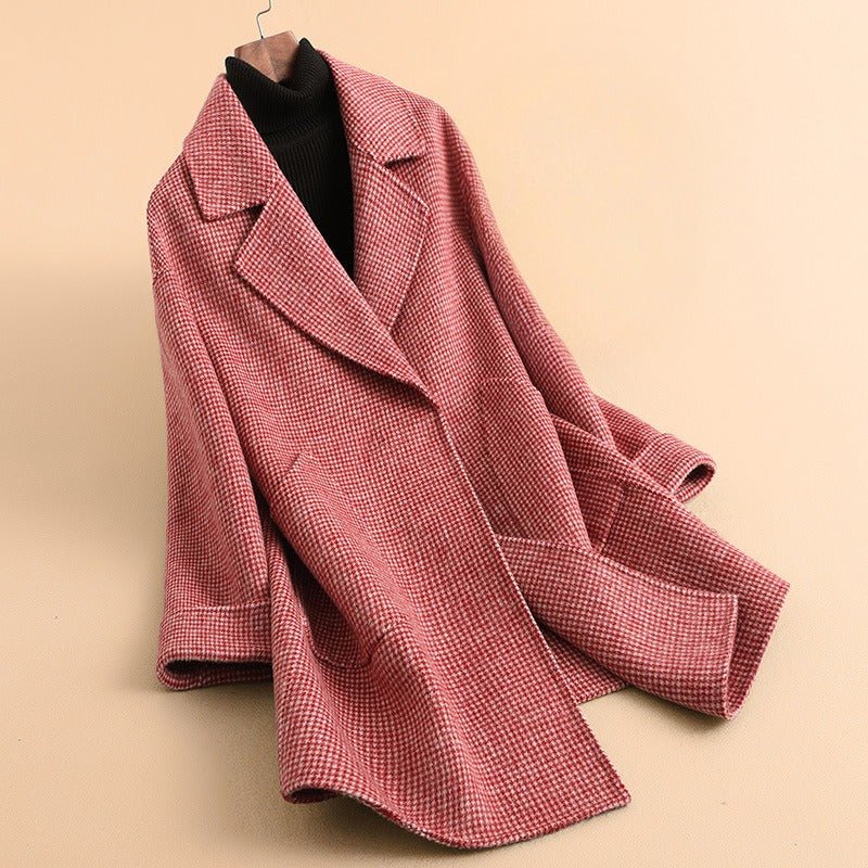 MERINO WOOL LONGCOAT (Red XS) - | Zavonix
