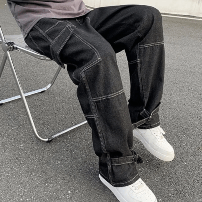 MetroStride Cargo Jeans (Black 2XS) - | Zavonix