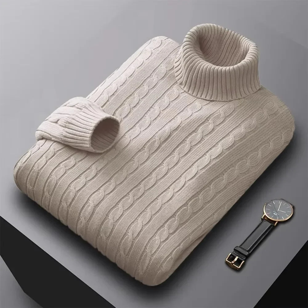 Morati Wool Mock Neck Sweater (Beige XXS) - | Zavonix