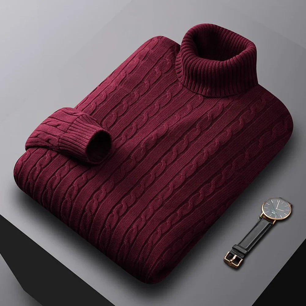 Morati Wool Mock Neck Sweater (Wine XXS) - | Zavonix