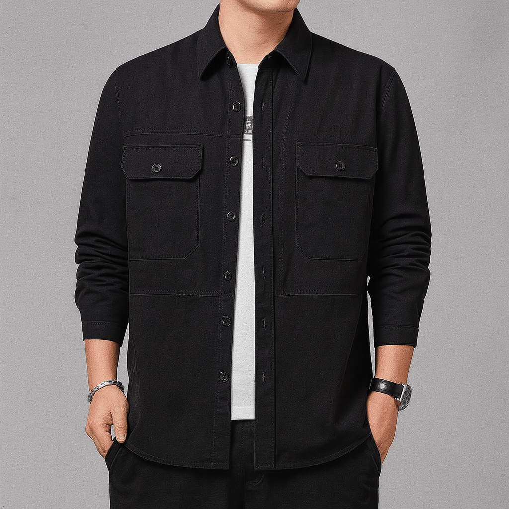 Milo Ridge Overshirt (Black XS) - | Zavonix