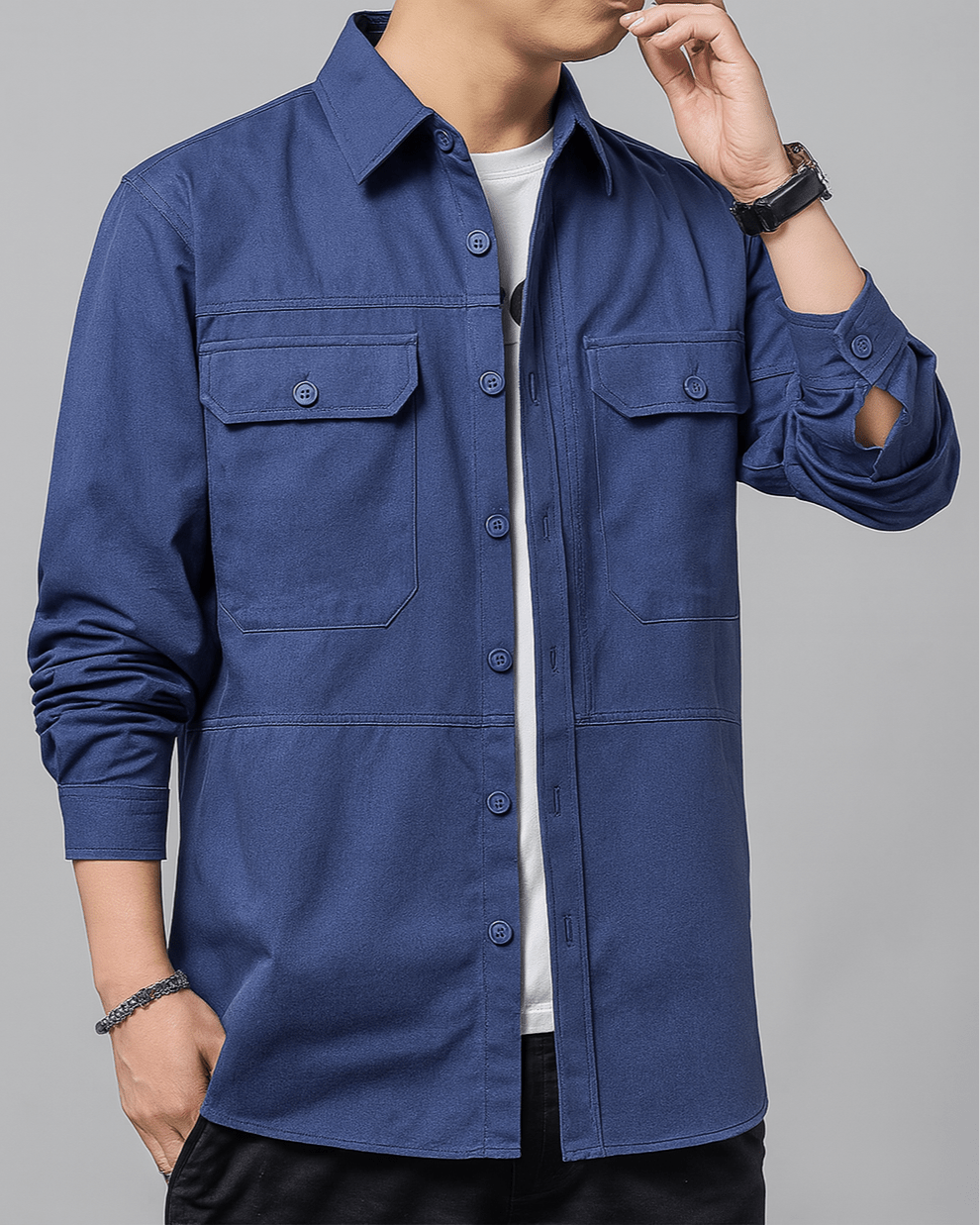 Milo Ridge Overshirt (Black XS) - | Zavonix