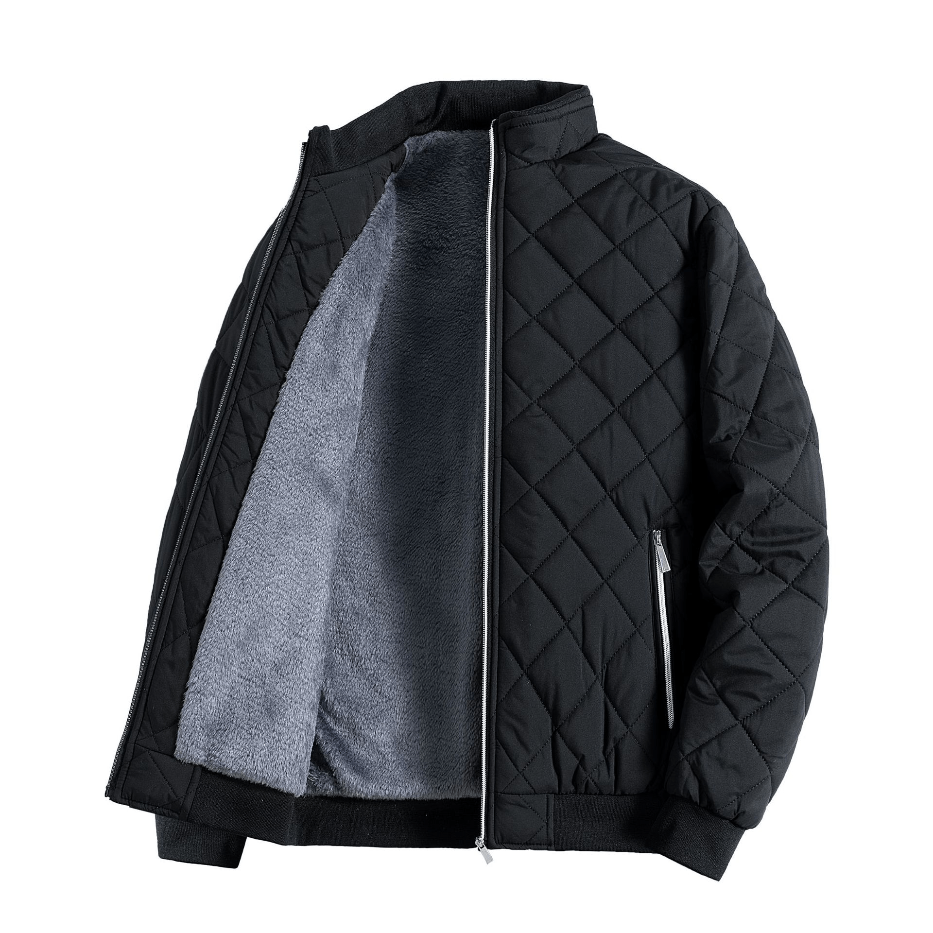 Milo Men's Quilted Jacket | Classic Fleece Design 0