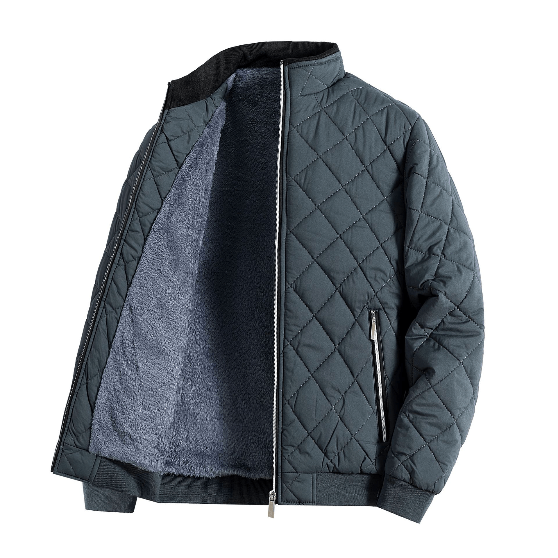 Milo Men's Quilted Jacket | Classic Fleece Design 1