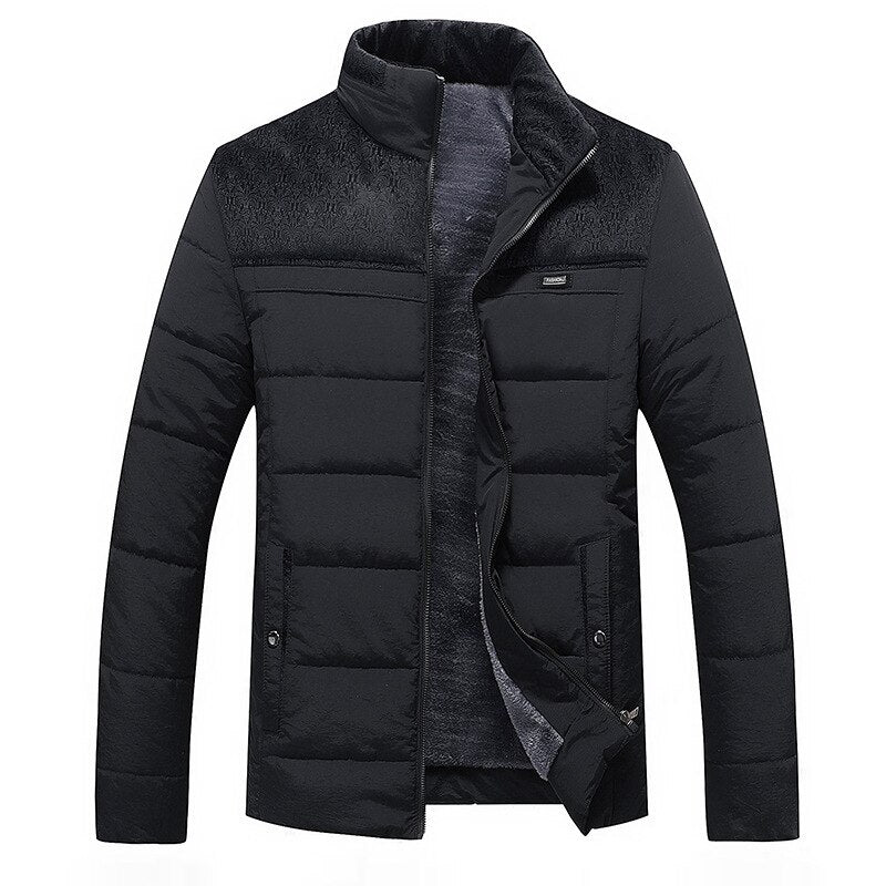 Milo Men's Winter Jacket | Quilted Fabric, Stand-Up Collar 0