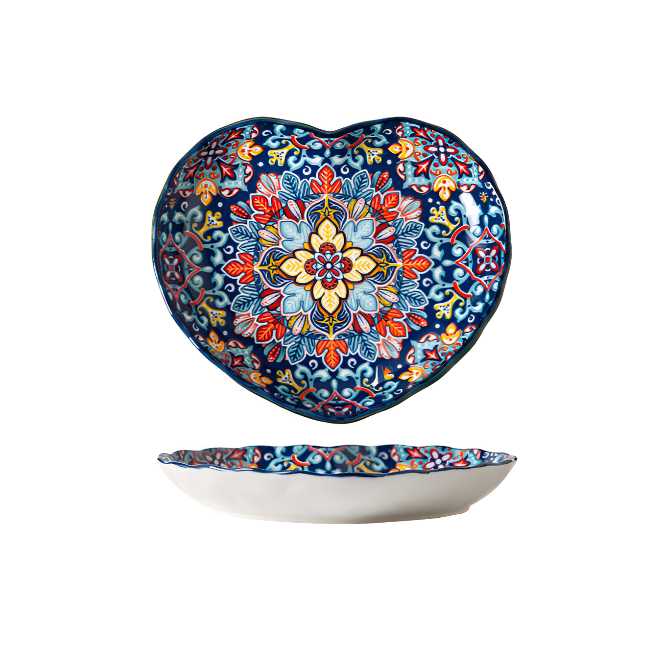 Mirelle Deep Plates with Floral Design – 9.1 Ceramic Plates for Stylish Dining 12