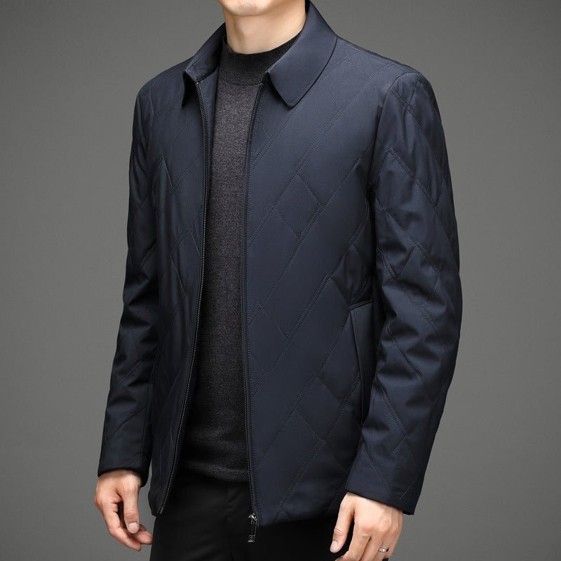 NanoVeil™ Jacket — Own Every Cold Day with Unstoppable Warmth and Sharp Style (Navy Blue XS) - | Zavonix