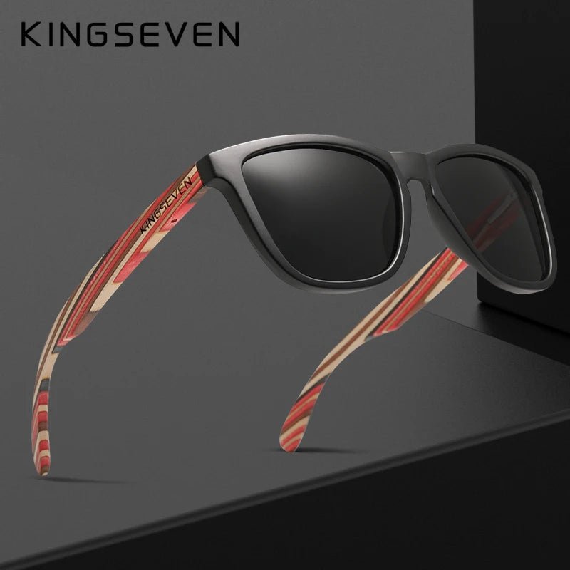 Original Kingseven™ — Timeless Wood Frames, Polarized Clarity - Zavonix