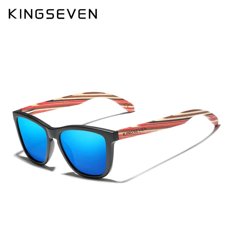 Original Kingseven™ — Timeless Wood Frames, Polarized Clarity - Zavonix