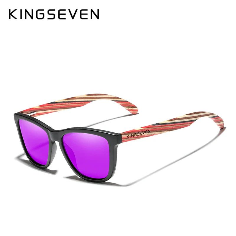 Original Kingseven™ — Timeless Wood Frames, Polarized Clarity - Zavonix