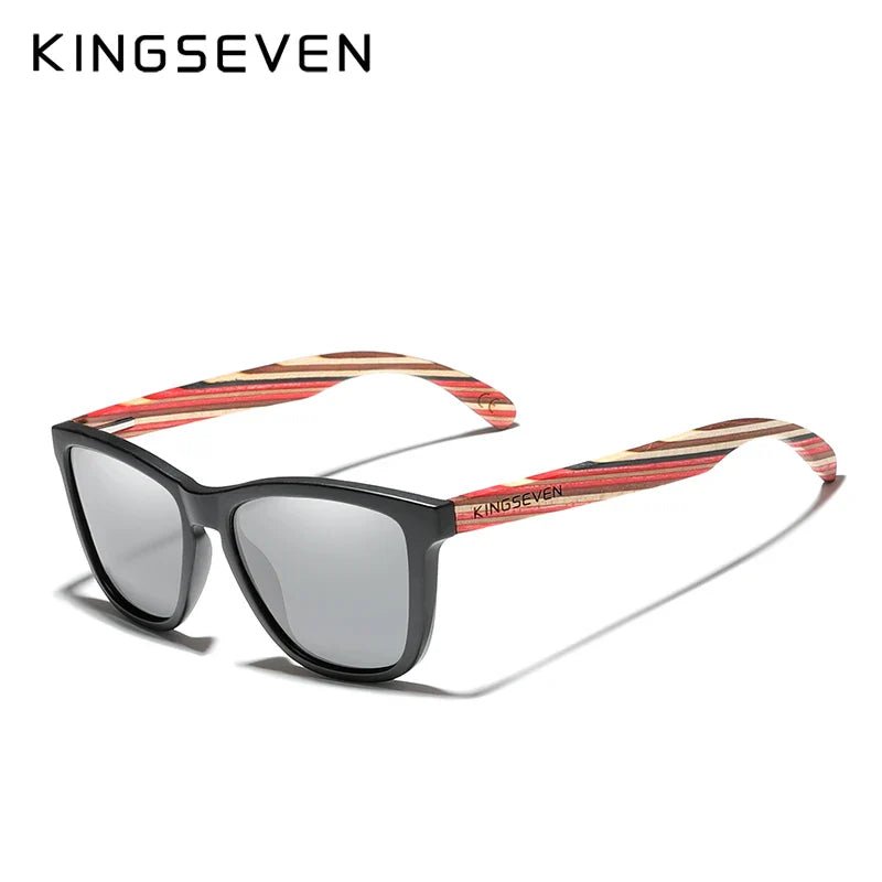 Original Kingseven™ — Timeless Wood Frames, Polarized Clarity - Zavonix