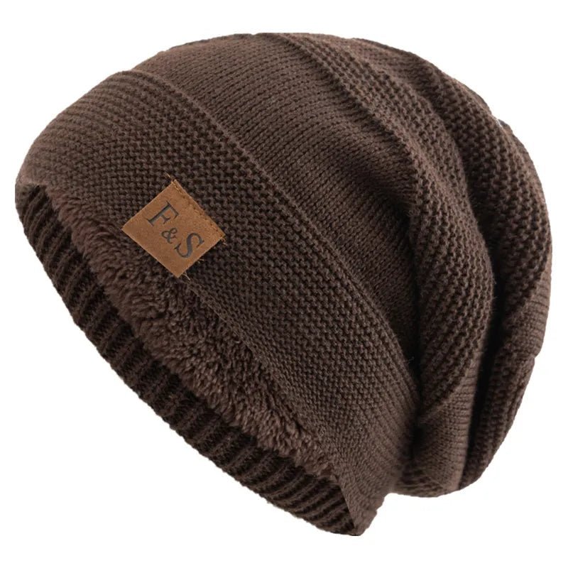 Plush Fleece Beanie Warm Winter Hat (Coffee One Size Fits Most) - | Zavonix