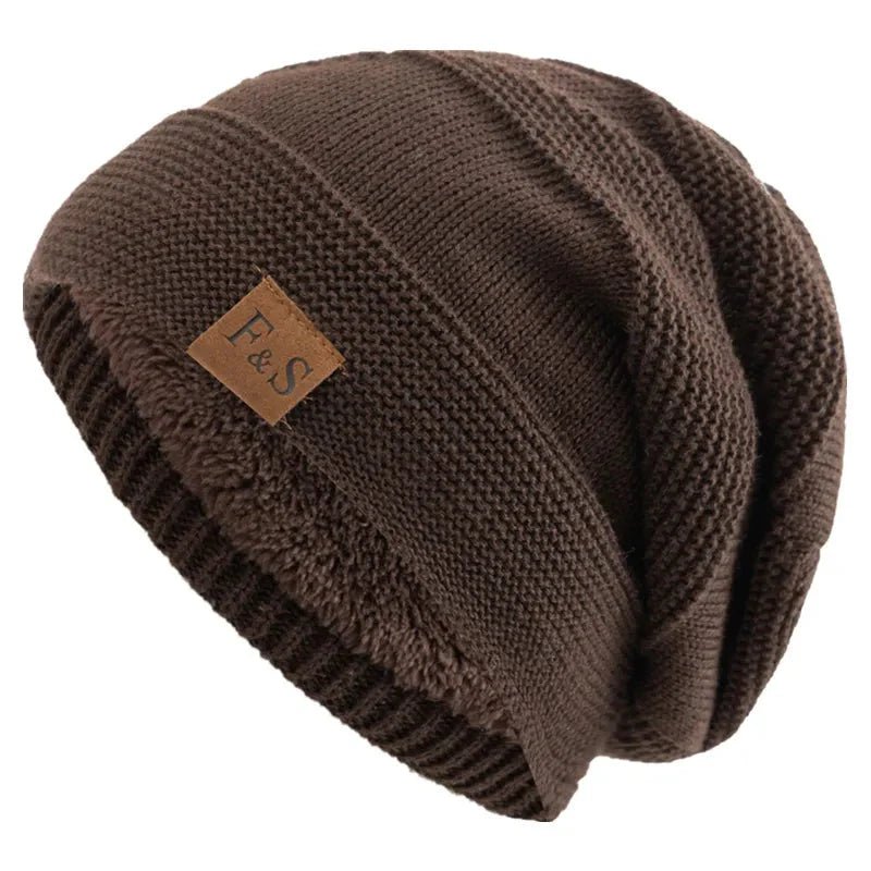 Plush Fleece Beanie Warm Winter Hat (Coffee One Size Fits Most) - | Zavonix