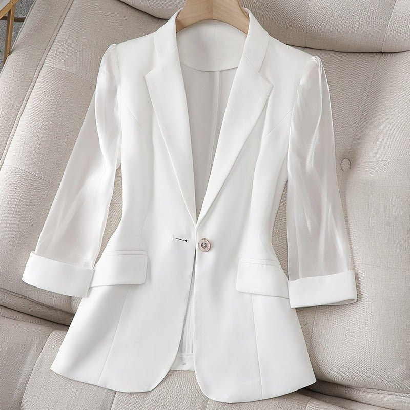 PowerBlazer™ — Command Every Room with Fierce Elegance and Unshakable Confidence (White XS) - | Zavonix